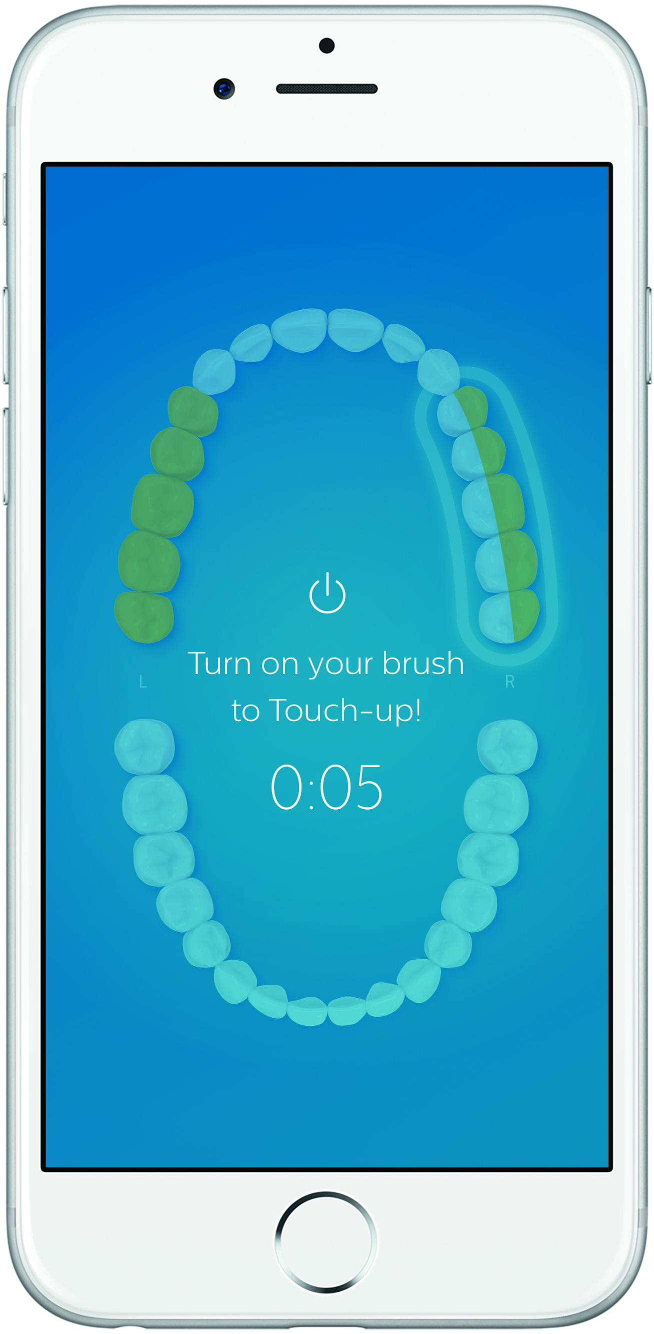 Figure 3. Real-time feedback showing activation of the Touch-up feature